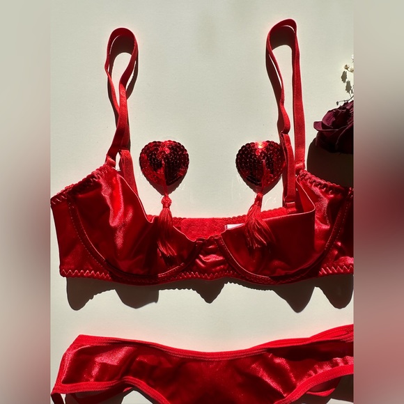 3pcs lingerie set | Half coverage bra - Picture 6 of 14